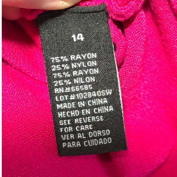 Perceptions Cropped Sweater - Bright Pink - Size 14 - Elbow Length Sleeves - Picture 8 of 8